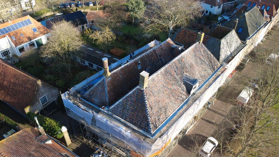Renovatiewerk aan een monumentaal pand